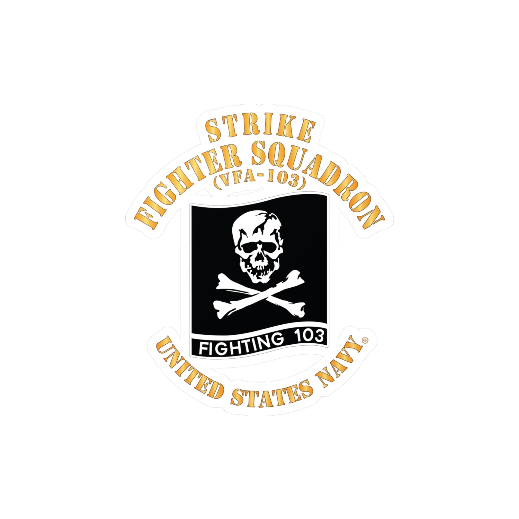 Kiss-Cut Vinyl Decal - Navy - Strike Fighter Squadron 103 (VFA-103)