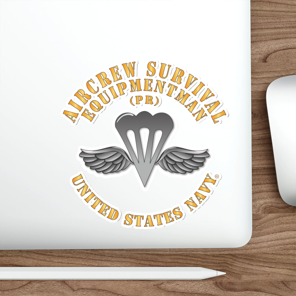 Die-Cut Vinyl Sticker - Navy - Rate - Aircrew Survival Equipmentman (PR)