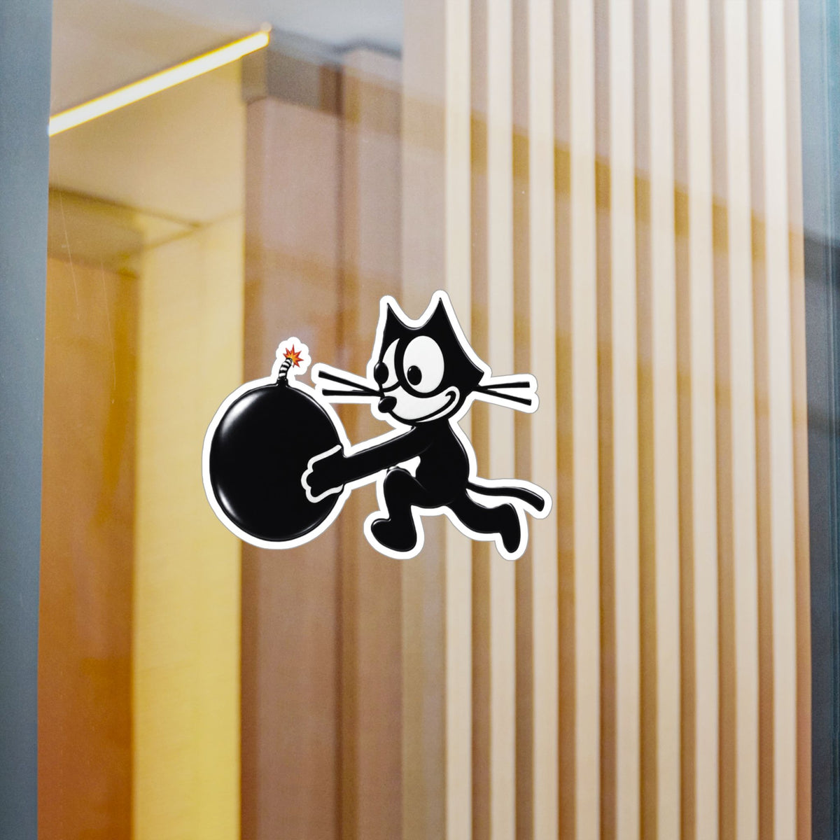 Kiss-Cut Vinyl Decal - NAVY - Fighting Squadron - VF 3 - WWII FELIX Insignia wo Txt - 3D - Enhanced