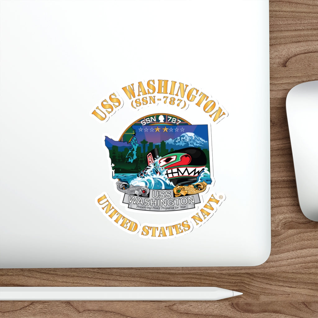 Die-Cut Vinyl Sticker - Navy - USS Washington (SSN-787) X 300 – Navy ...
