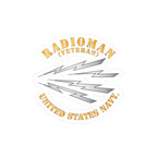 Kiss-Cut Vinyl Decal - Navy - Rate - Radioman (RM) - Veteran