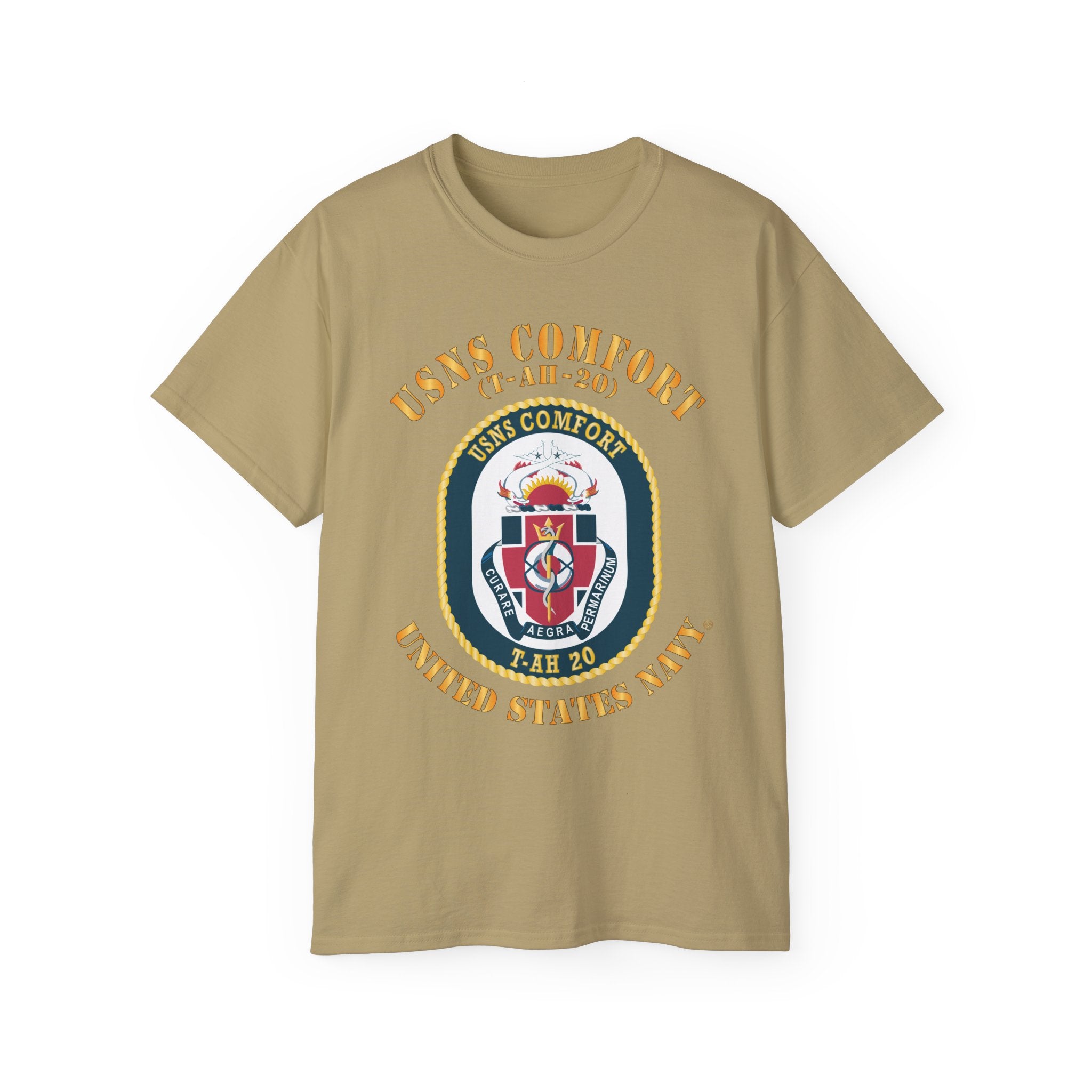 Unisex Ultra Cotton T-Shirt - Navy - USNS Comfort (T-AH-20)