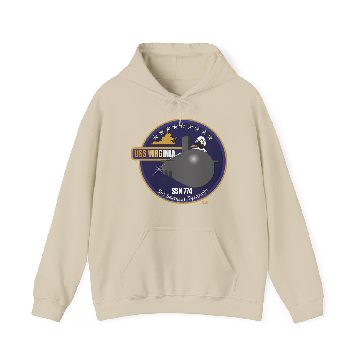 Unisex Heavy Blend™ Hoodies - Navy - USS Virginia (SSN-774) wo txt X 300
