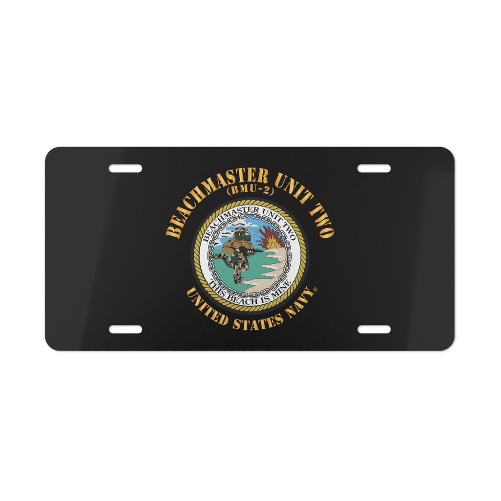 Vanity License Plate - Navy - Beachmaster Unit Two (BMU-2) X 300