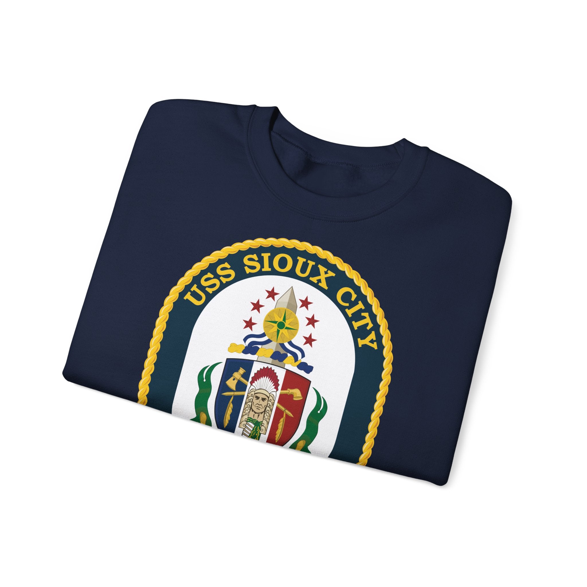 Unisex Heavy Blend™ Crewneck Sweatshirt - Navy - USS Sioux City (LCS-11) wo Txt
