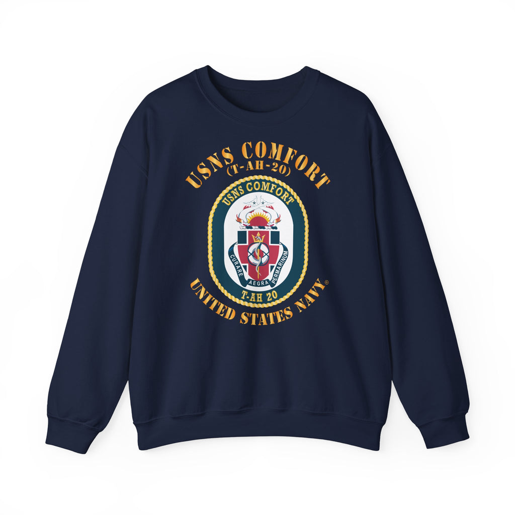 Unisex Heavy Blend™ Crewneck Sweatshirt - Navy - USNS Comfort (T-AH-20)