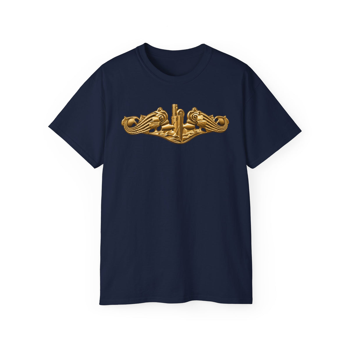 Unisex Ultra Cotton T-Shirt - Navy - Badge - Submarine Warfare wo txt - Officer - 3D - Enhanced