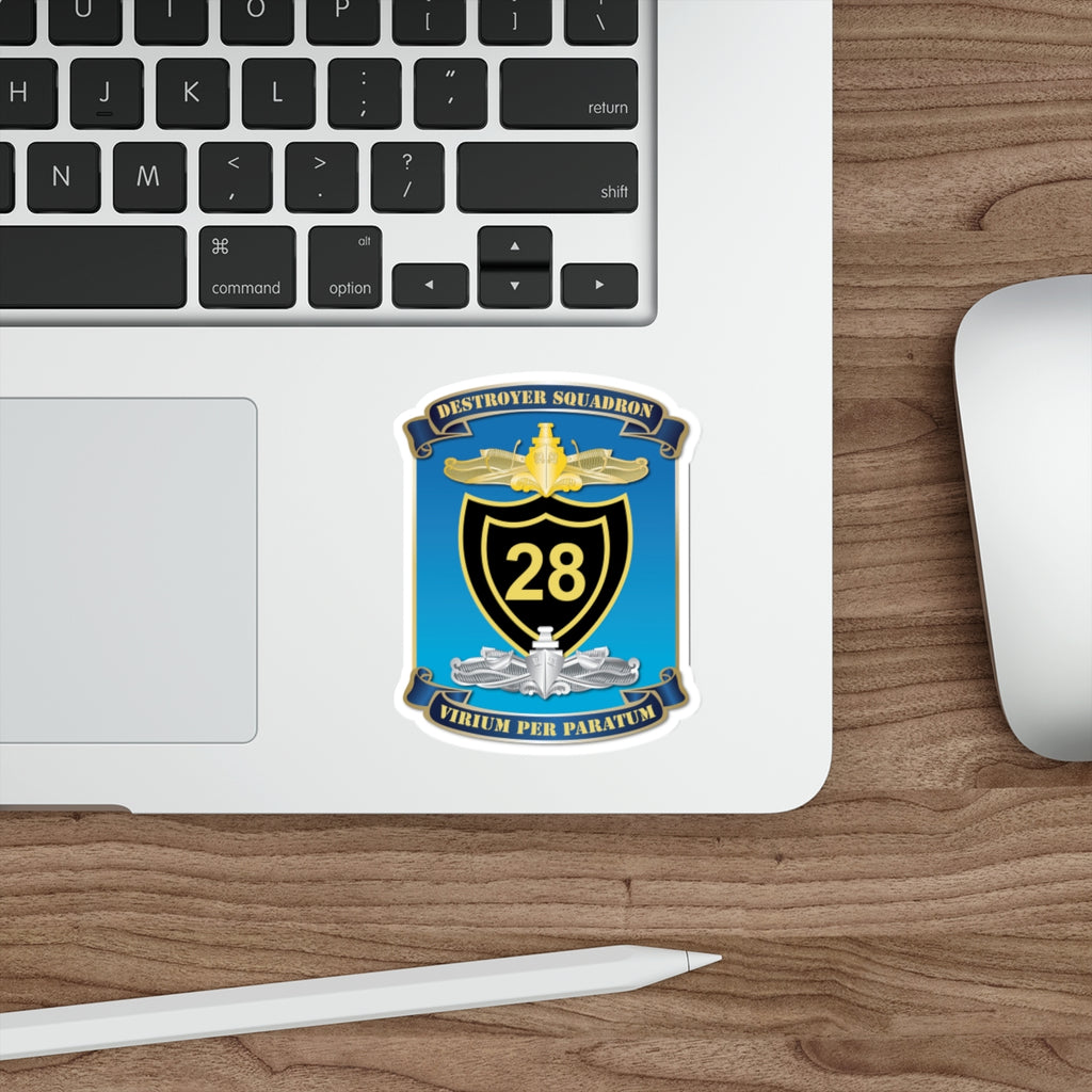Die-Cut Vinyl Sticker - Navy - Destroyer Squadron 28 (DESRON-28) wo Txt