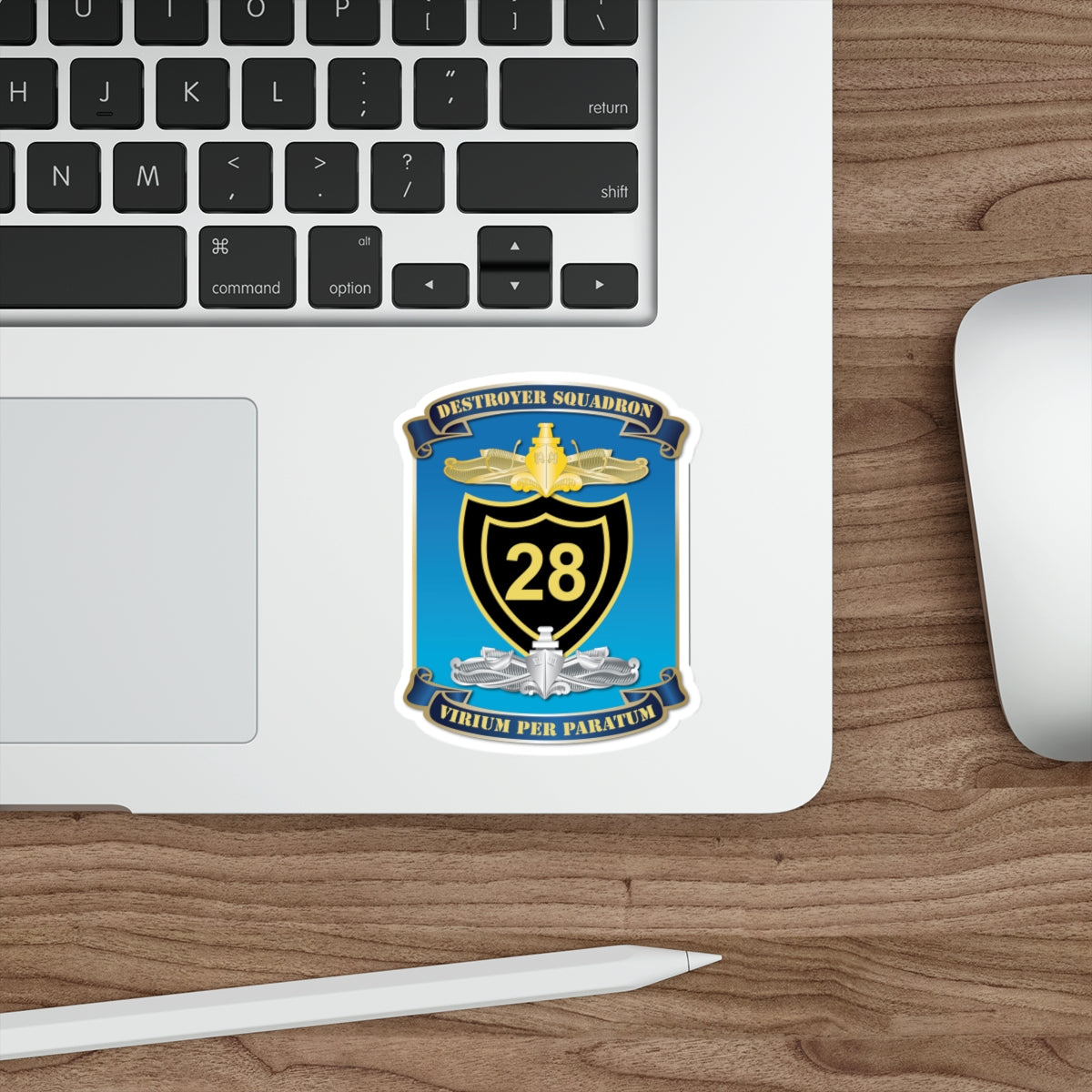 Die-Cut Vinyl Sticker - Navy - Destroyer Squadron 28 (DESRON-28) wo Txt