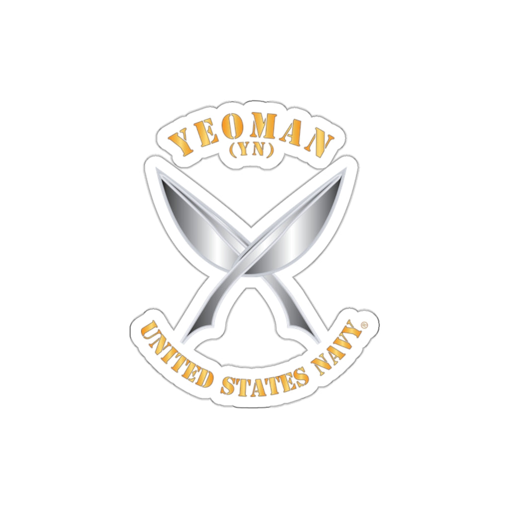 Die-Cut Vinyl Sticker - Navy - Rate - Yeoman (YN)