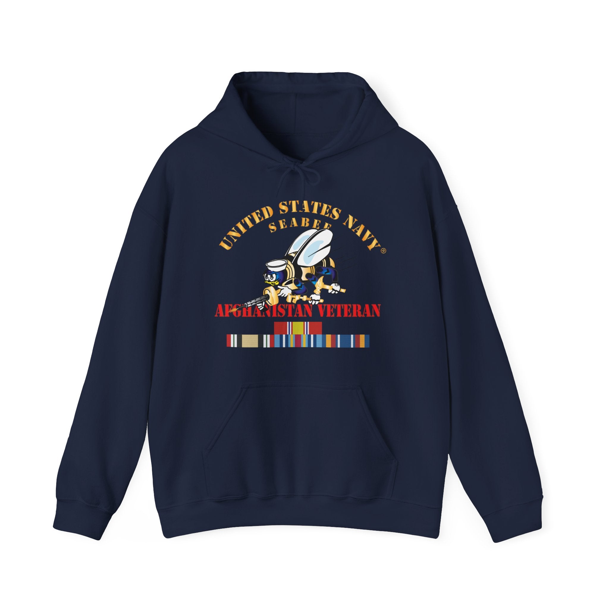 Unisex Heavy Blend™ Hoodies - Navy - Seabee - Afghanistan Veteran