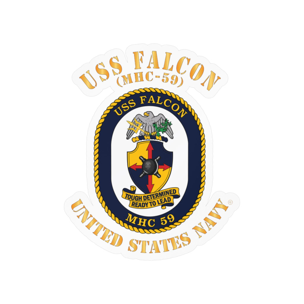 Kiss-Cut Vinyl Decal - Navy - USS Falcon (MHC-59)