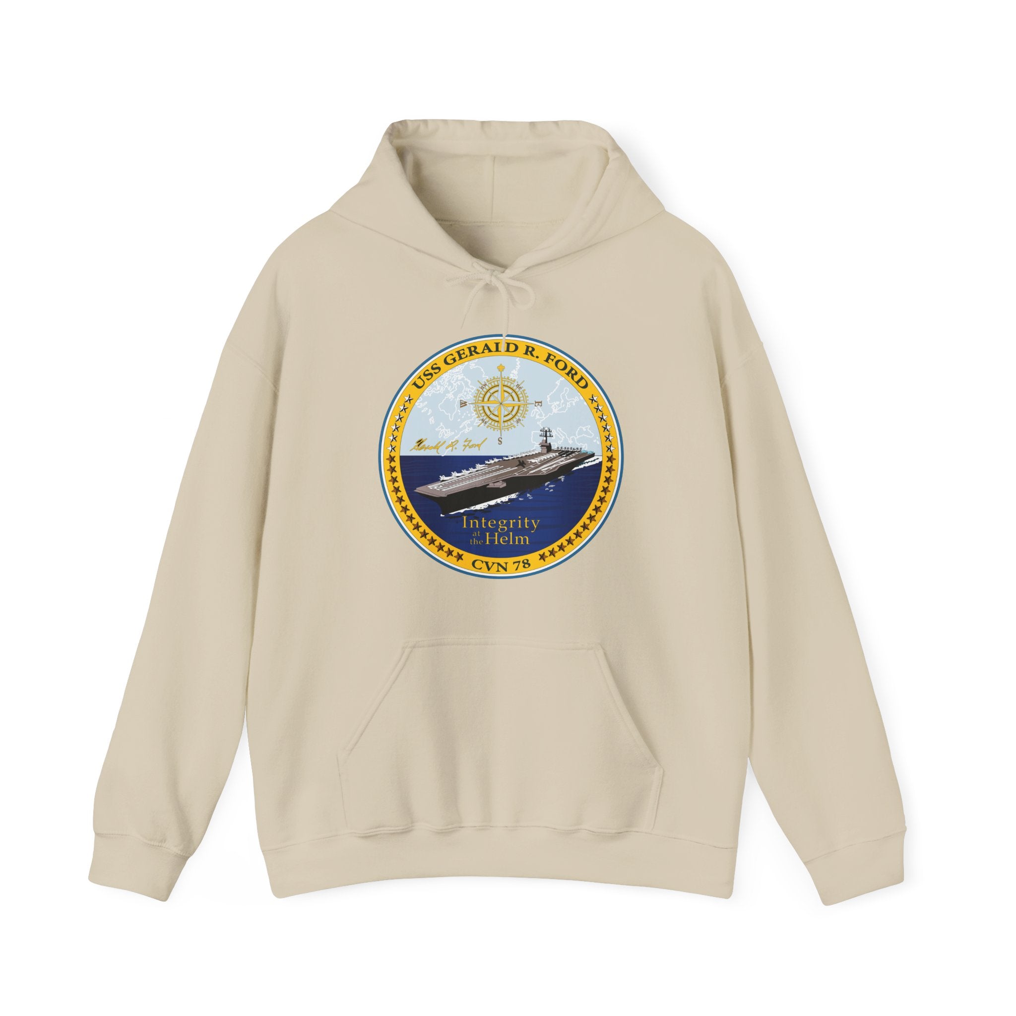 Unisex Heavy Blend™ Hoodies - Navy - USS Gerald R. Ford (CVN-78) wo txt