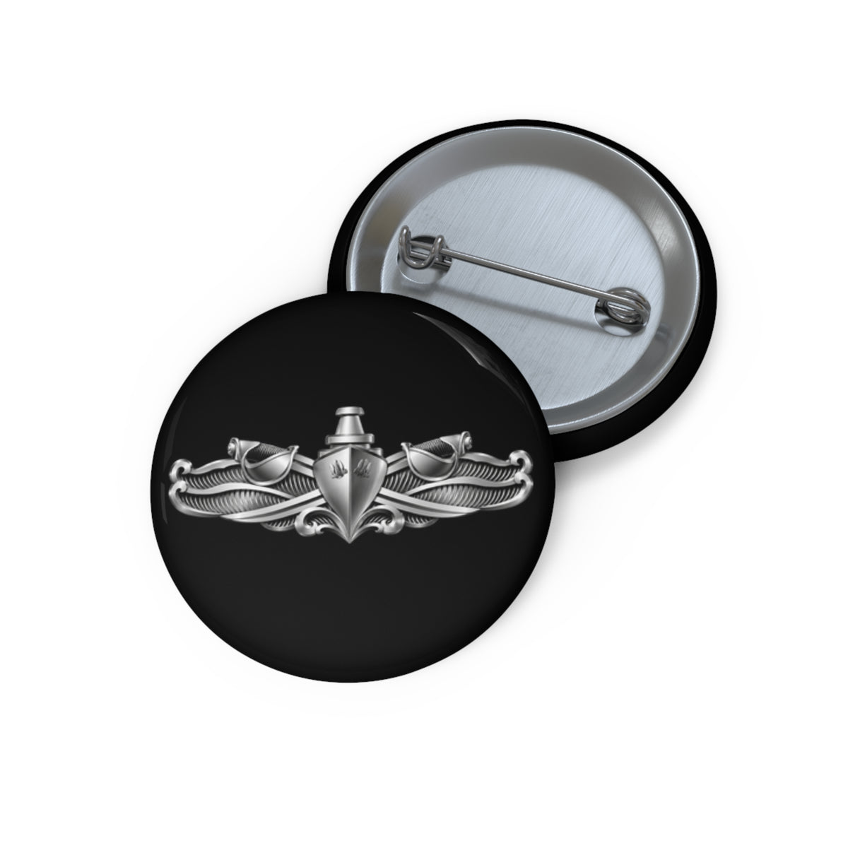 Pin Button - Navy - Badge - Enlisted Surface Warfare Specialist (ESWS) wo txt - 3D - Enhanced