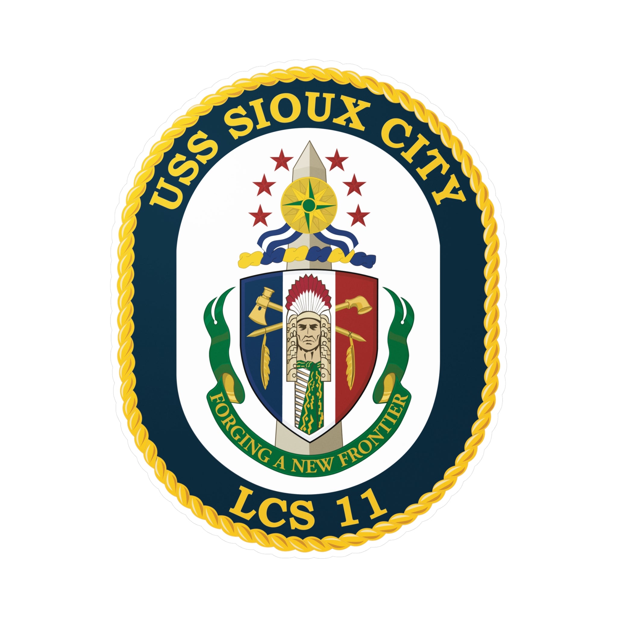 Kiss-Cut Vinyl Decal - Navy - USS Sioux City (LCS-11) wo Txt