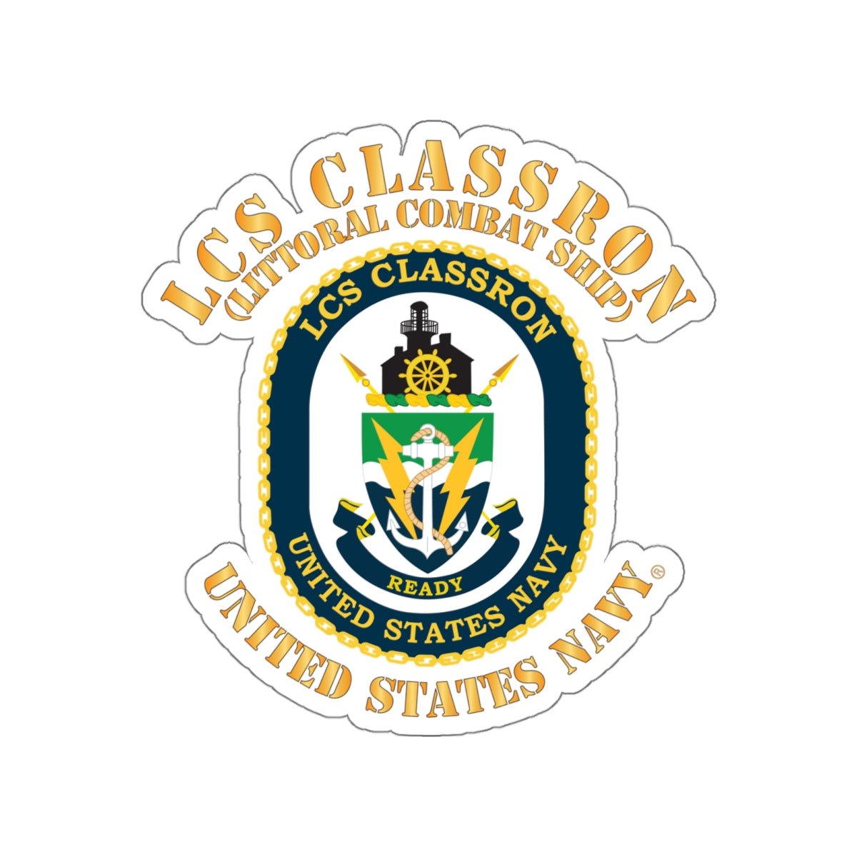 Die-Cut Vinyl Sticker - Navy - LCS Classron (Littoral Combat Ship)