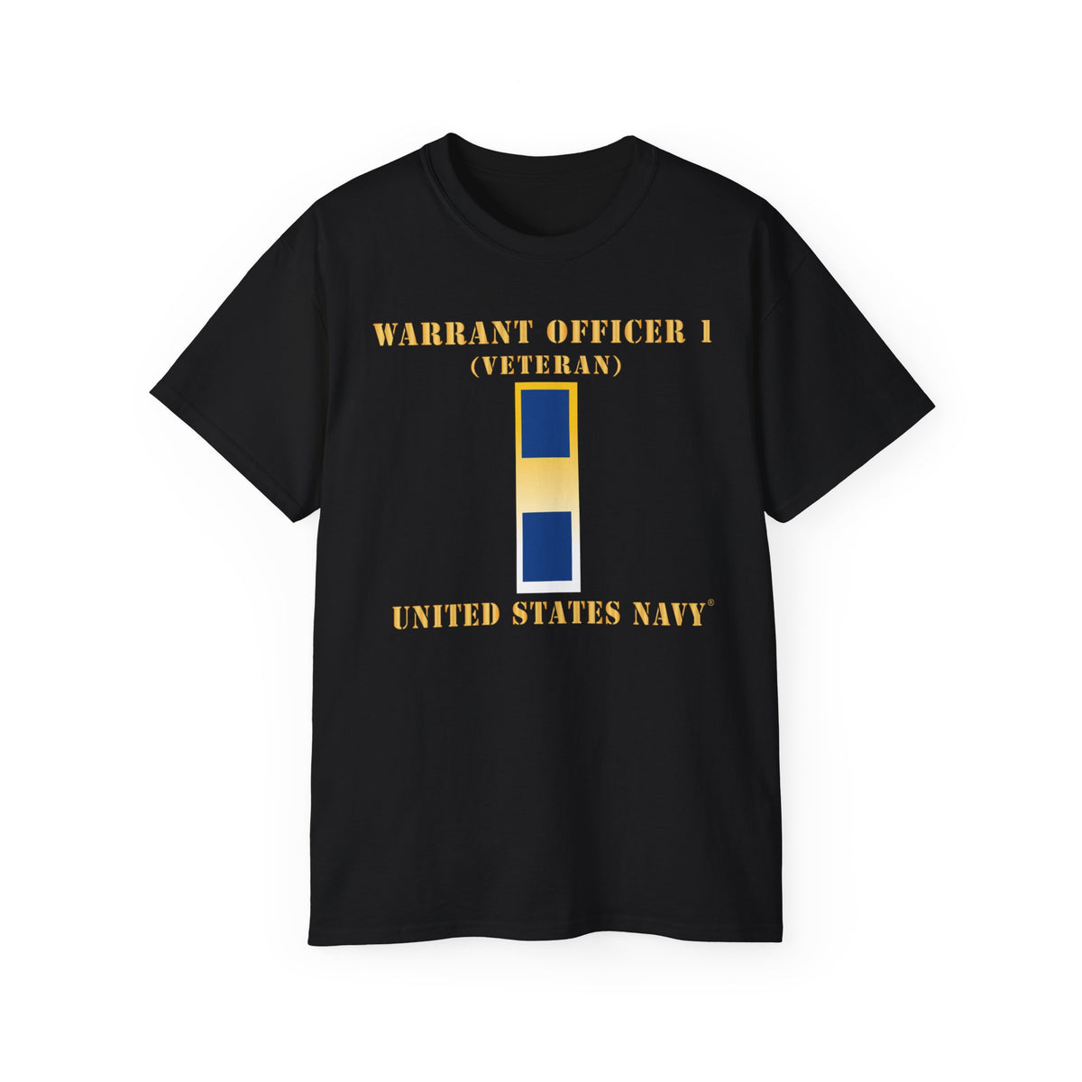 Unisex Ultra Cotton T-Shirt - Navy - Warrant Officer 1 - Veteran