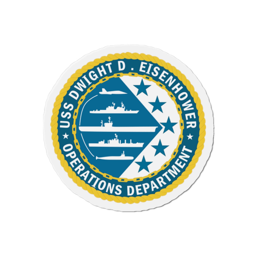 Die-Cut Magnet - Navy - USS Dwight D. Eisenhower (CVN-69) - Operations Department wo txt