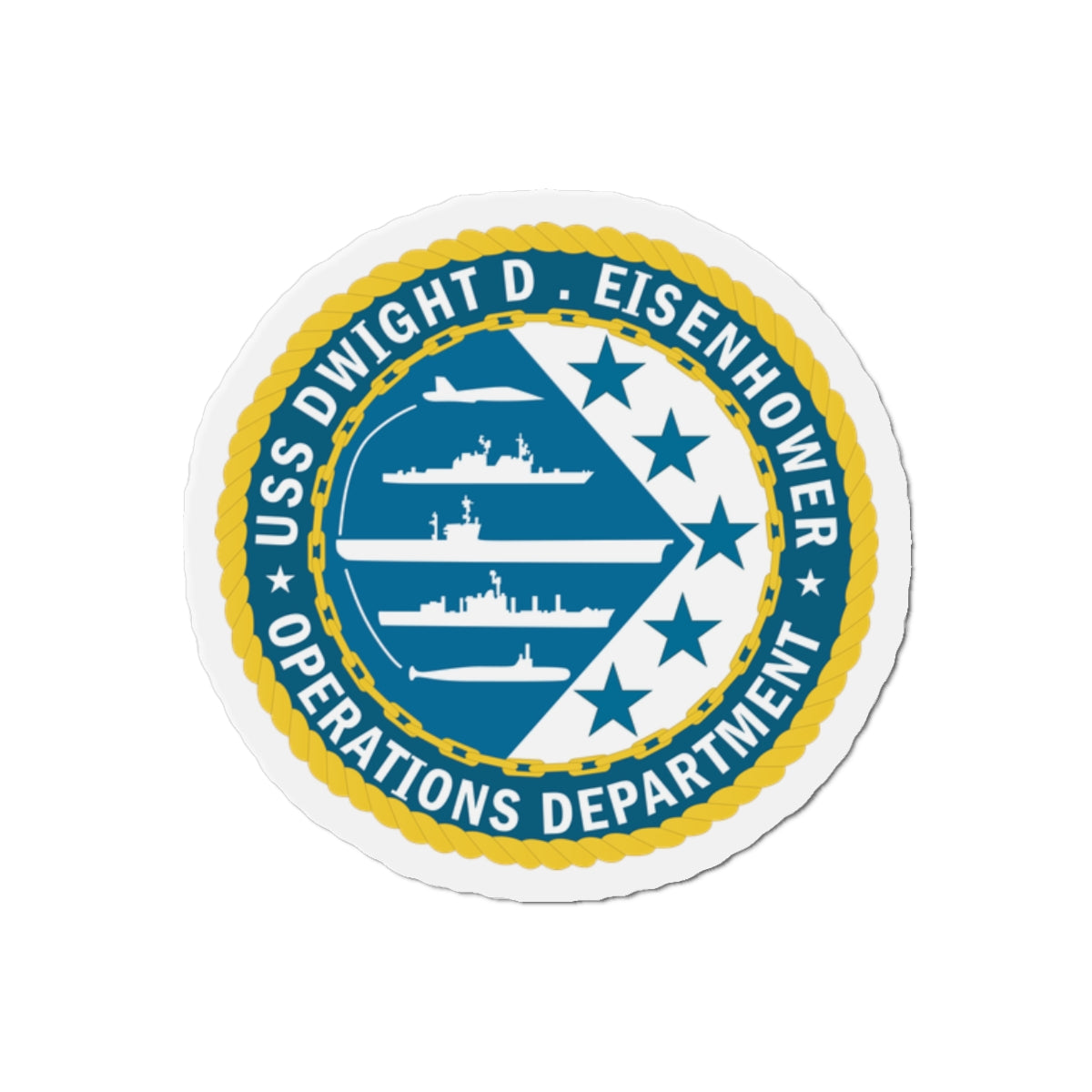 Die-Cut Magnet - Navy - USS Dwight D. Eisenhower (CVN-69) - Operations Department wo txt