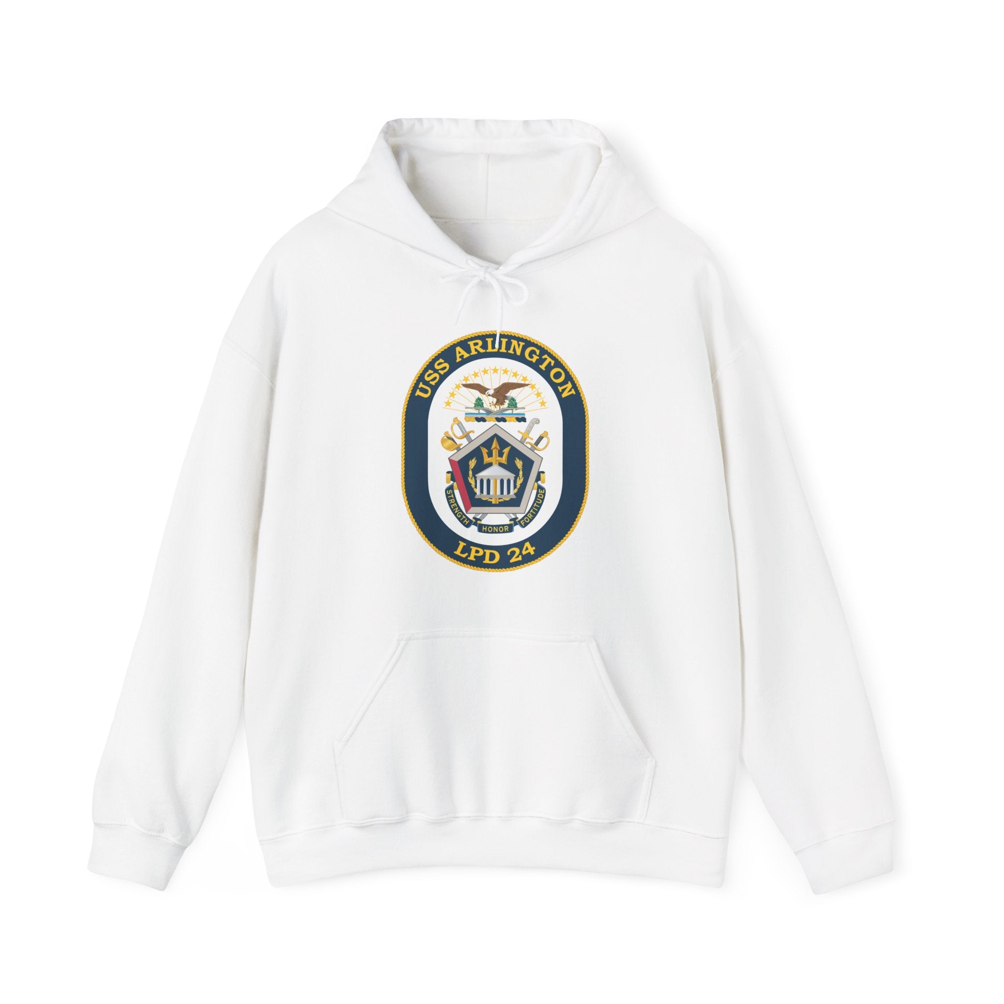 Unisex Heavy Blend™ Hoodies - Navy - USS Arlington (LPD-24) wo txt