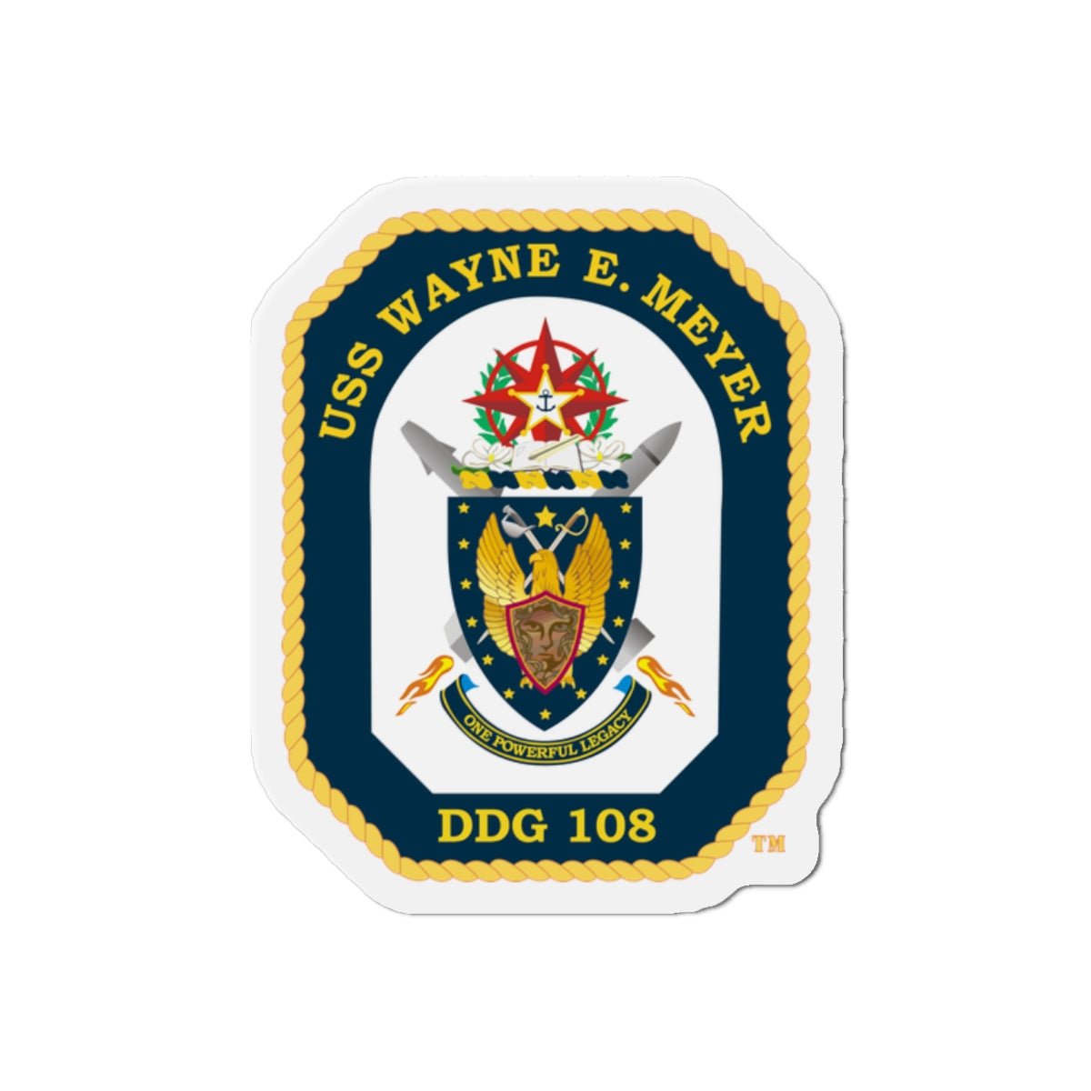 Die-Cut Magnet - Navy - USS Wayne E. Meyer (DDG-108) wo txt X 300