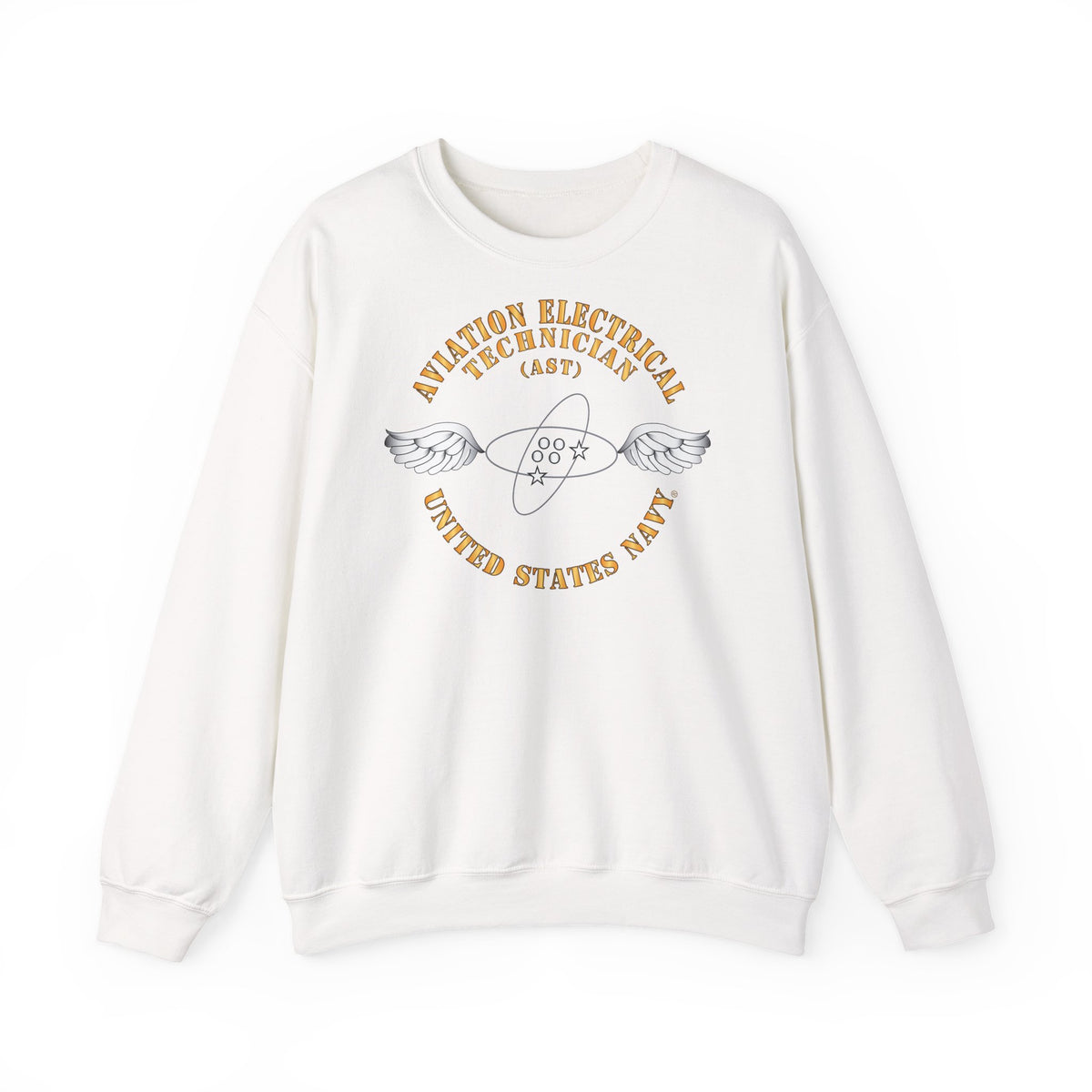 Unisex Heavy Blend™ Crewneck Sweatshirt - Navy - Rate - Aviation Electrical Technician (AST)