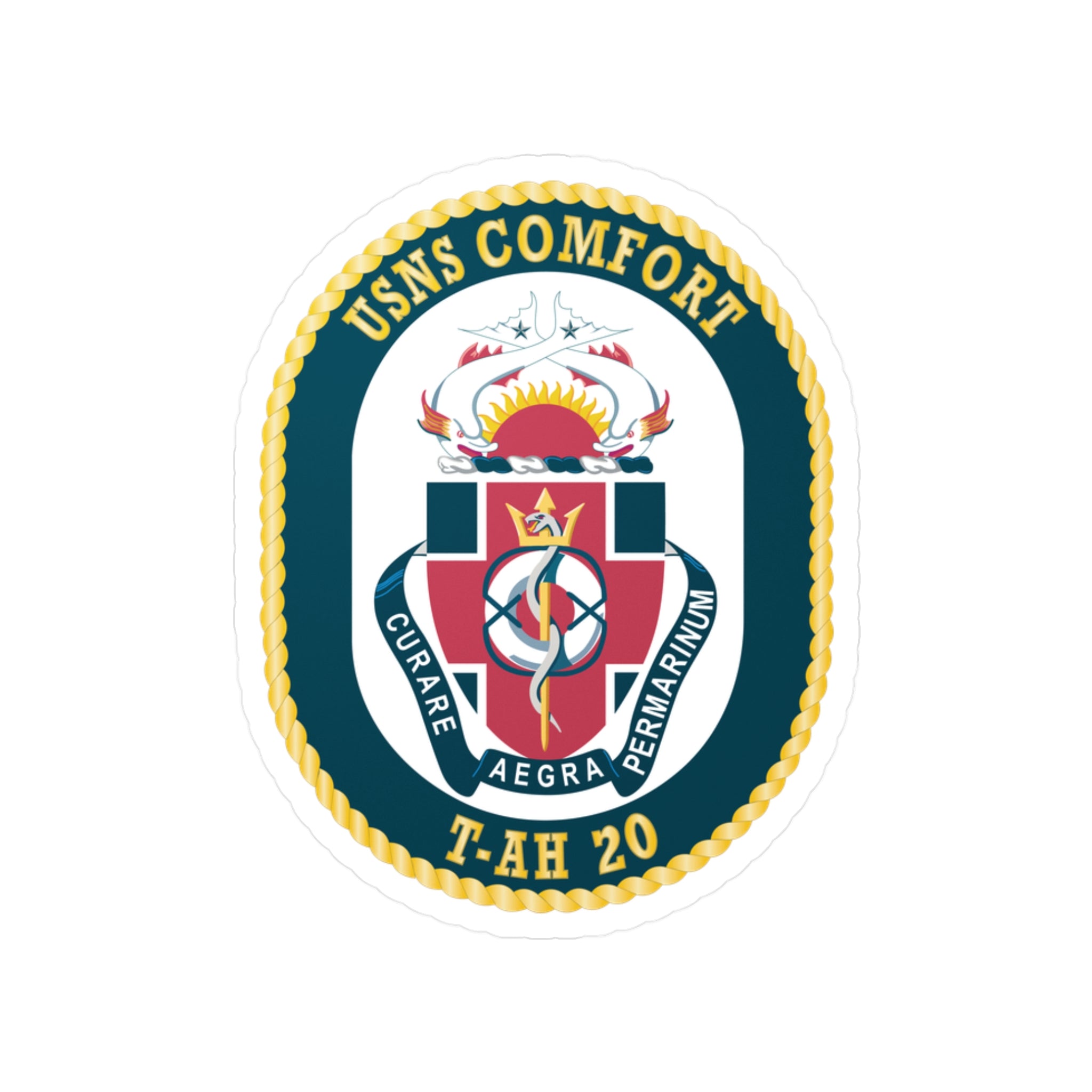 Kiss-Cut Vinyl Decal - Navy - USNS Comfort (T-AH 20) wo txt