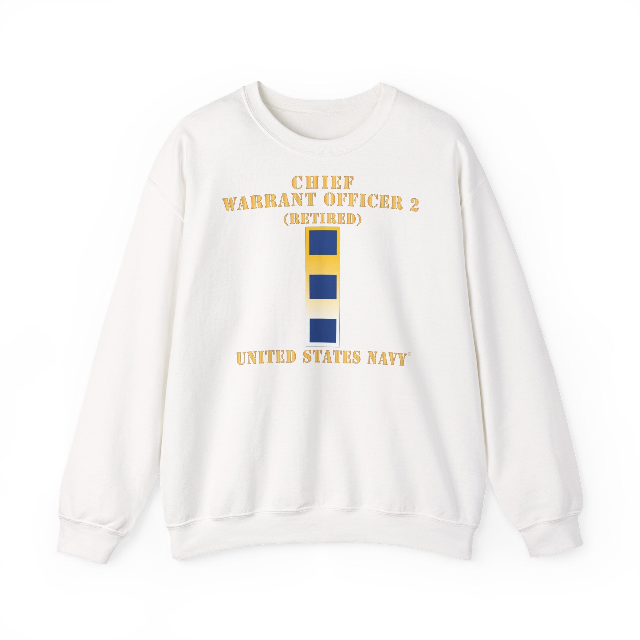 Unisex Heavy Blend™ Crewneck Sweatshirt - Navy - Chief Warrant Officer 2 - CW02 - Retired