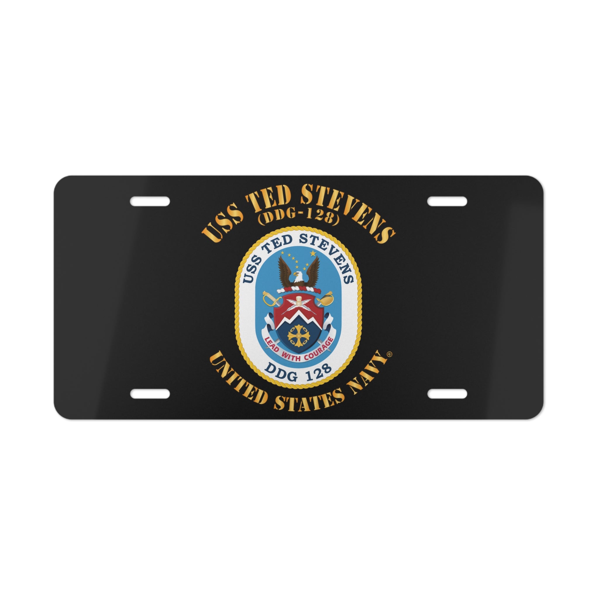 Vanity License Plate - Navy - USS Ted Stevens (DDG-128)