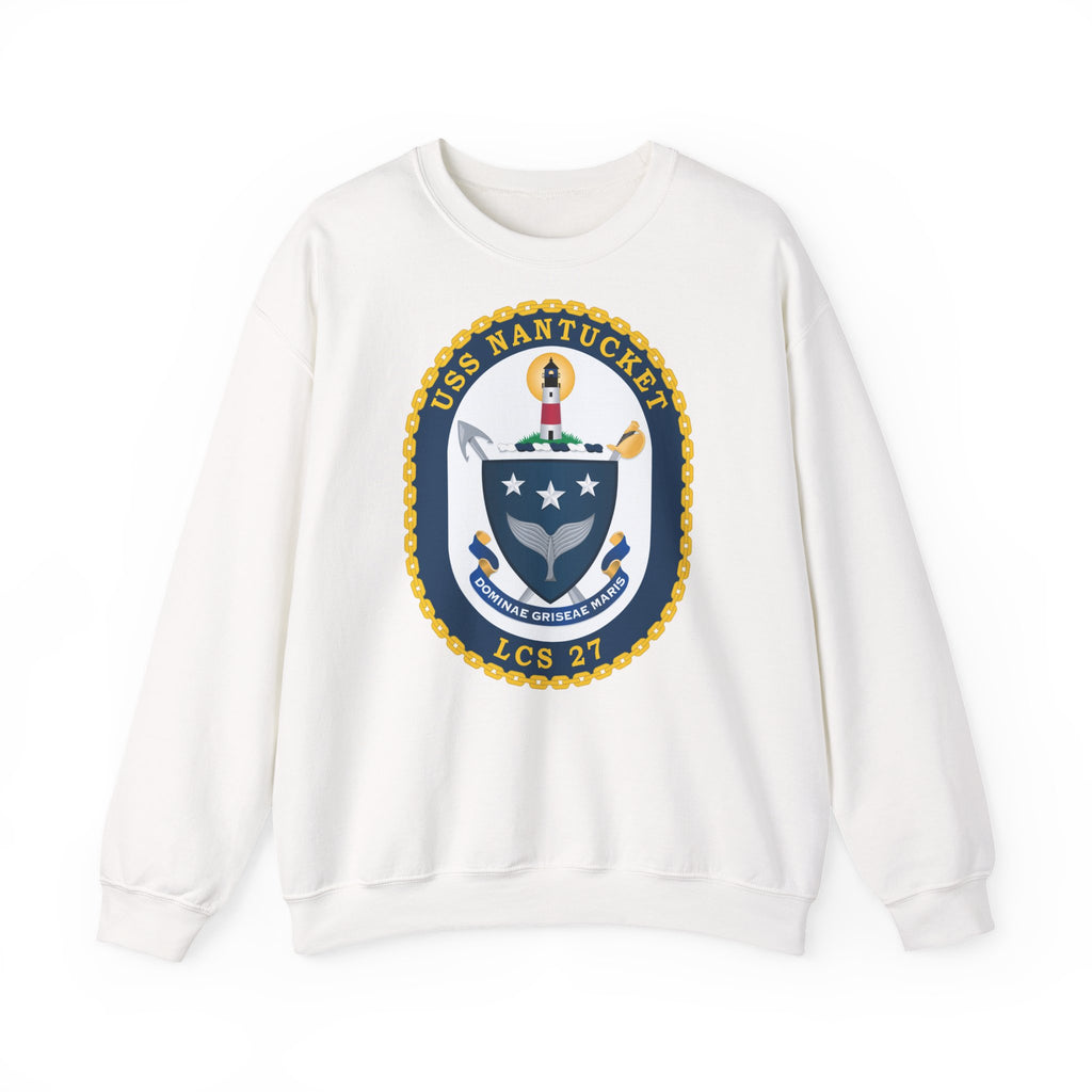 Unisex Heavy Blend™ Crewneck Sweatshirt - Navy - USS Nantucket (LCS-27) wo txt