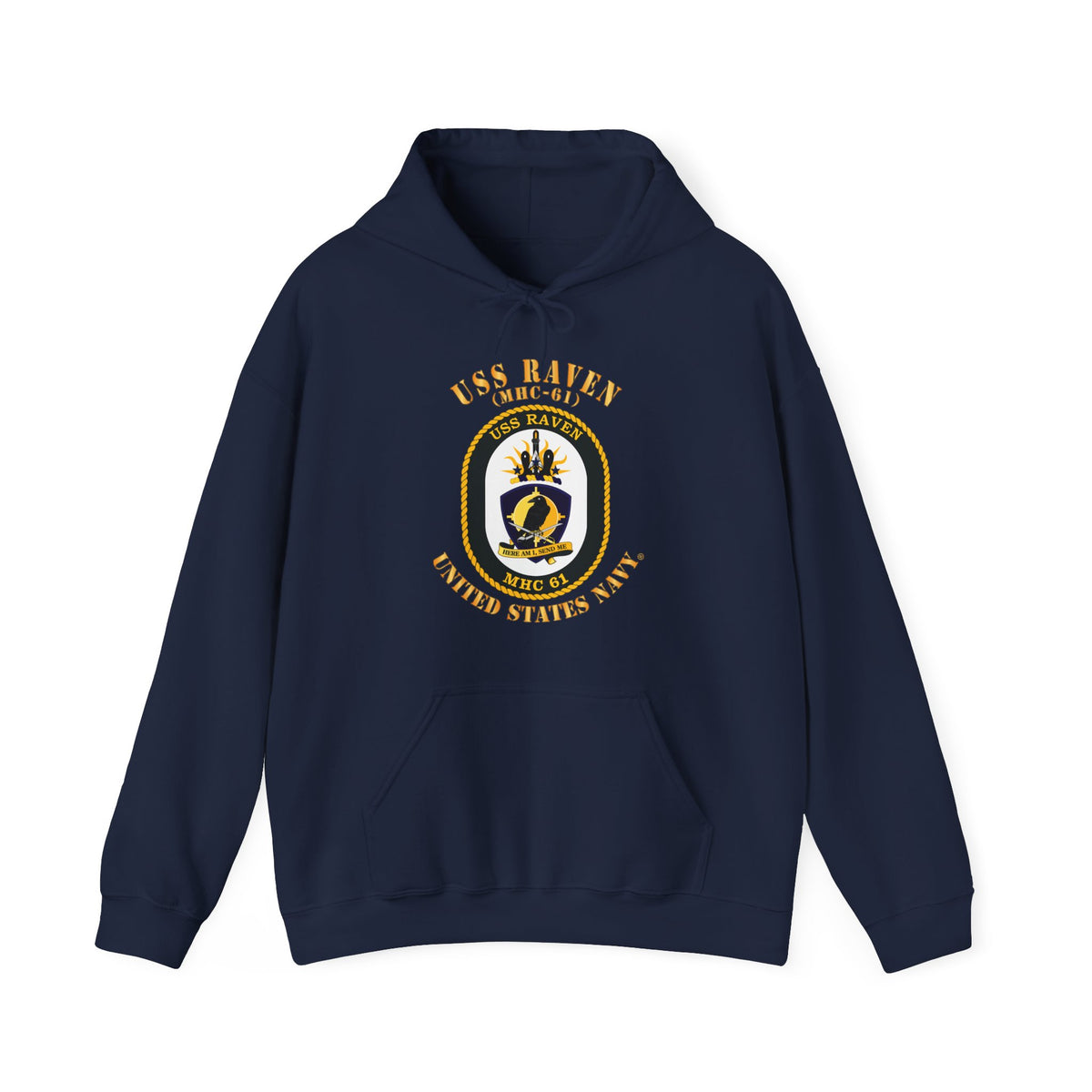 Unisex Heavy Blend™ Hoodies - Navy - USS Raven (MHC-61)