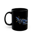 Black Mug (11oz, 15oz) - NAVY - F4U-4 Corsair 205 (VF-32) - 3D - Enhanced