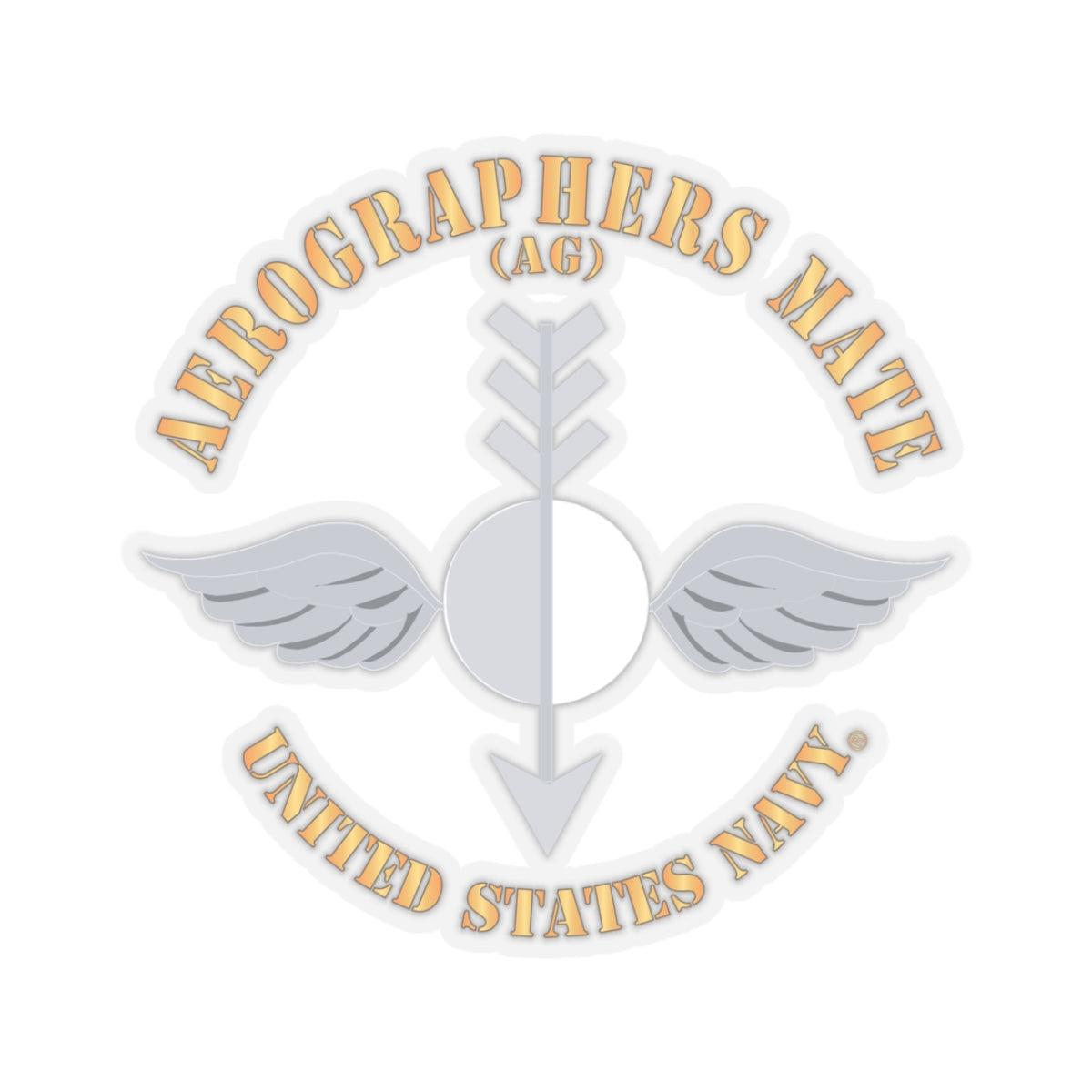 Kiss-Cut Stickers - Navy - Aerographers Mate (AG) X 300