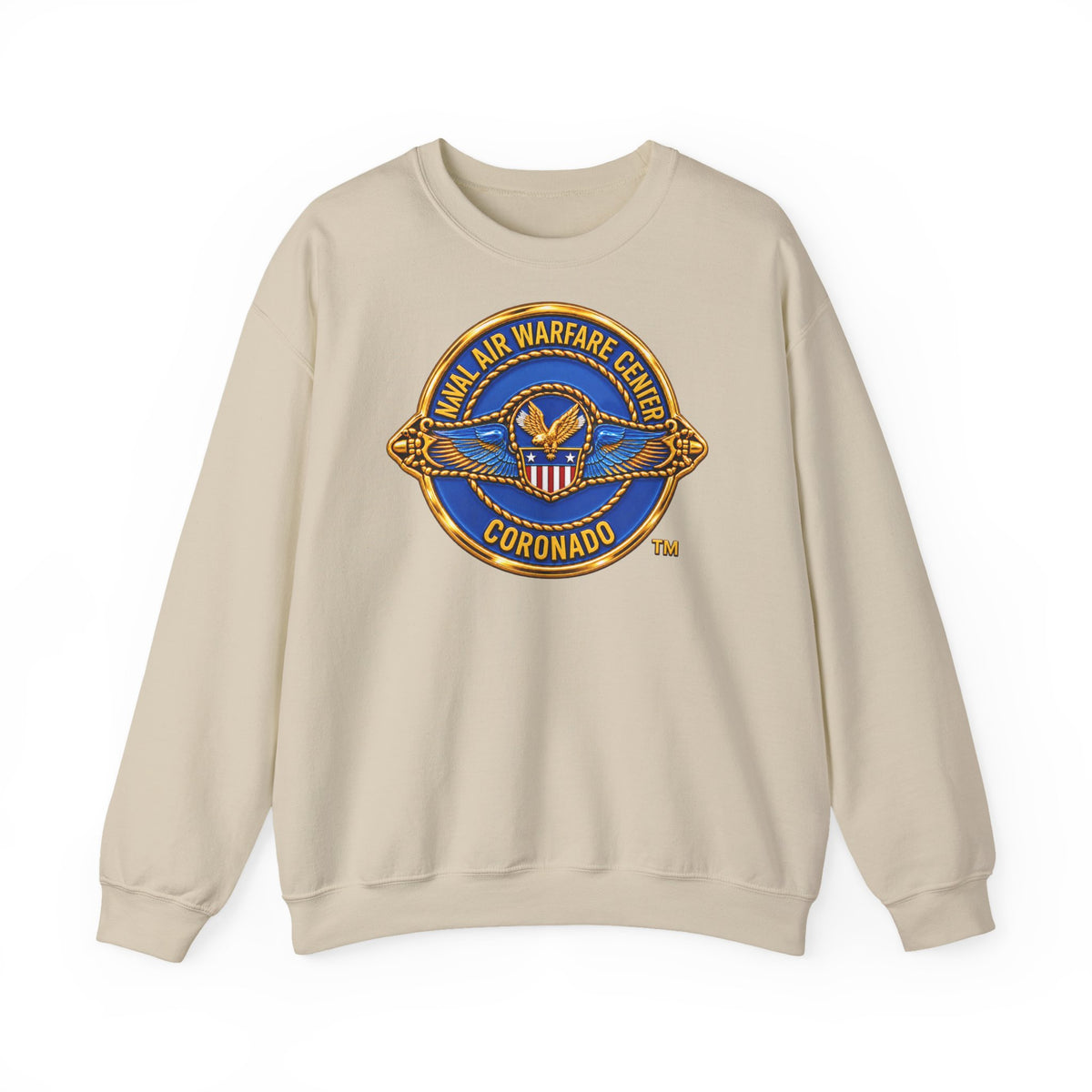 Unisex Heavy Blend™ Crewneck Sweatshirt -  Navy - Naval Air Warfare Center - Coronado - Crest - 3D - Enhanced