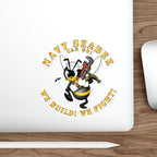 Die-Cut Vinyl Sticker - Navy - Navy SeaBee - w Wrench and Hammer X 300