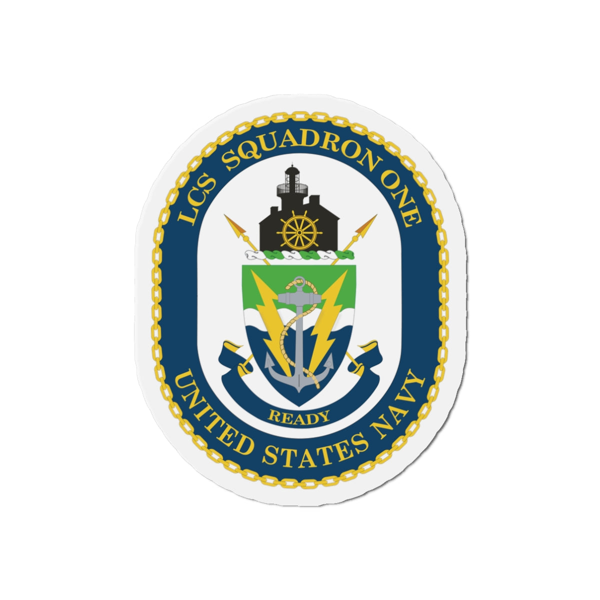 Die-Cut Magnet - Navy - LCS Squadron One (LCSRON 1) wo txt