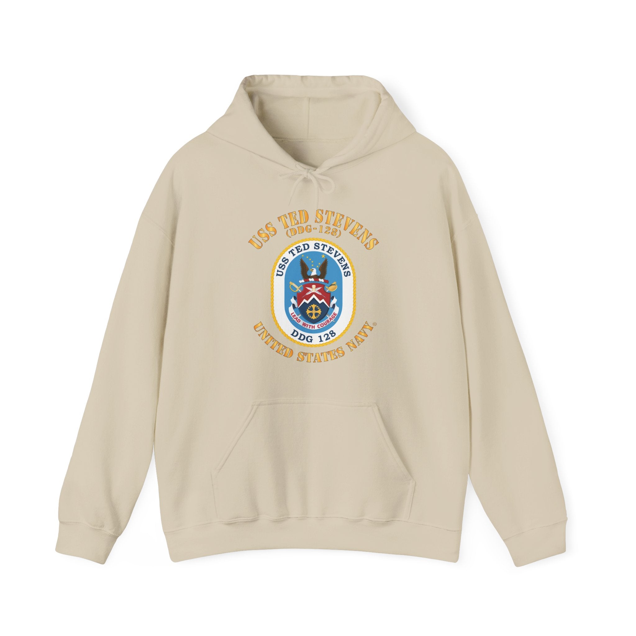Unisex Heavy Blend™ Hoodies - Navy - USS Ted Stevens (DDG-128)