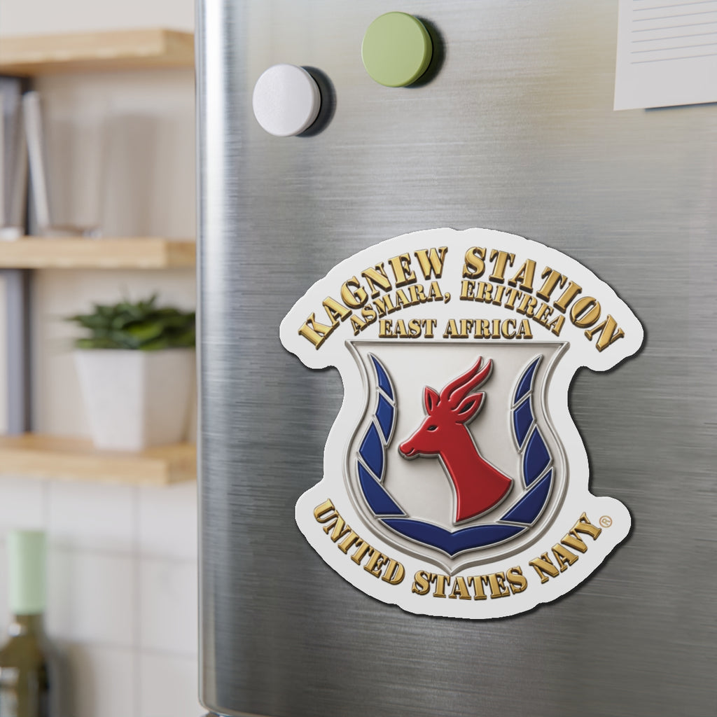 Die-Cut Magnet - Navy - Kagnew Station - Asmara, Eritrea - East Africa - 3D X 300