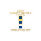 Kiss-Cut Vinyl Decal - Navy - Chief Warrant Officer 2 - CW02 - Veteran