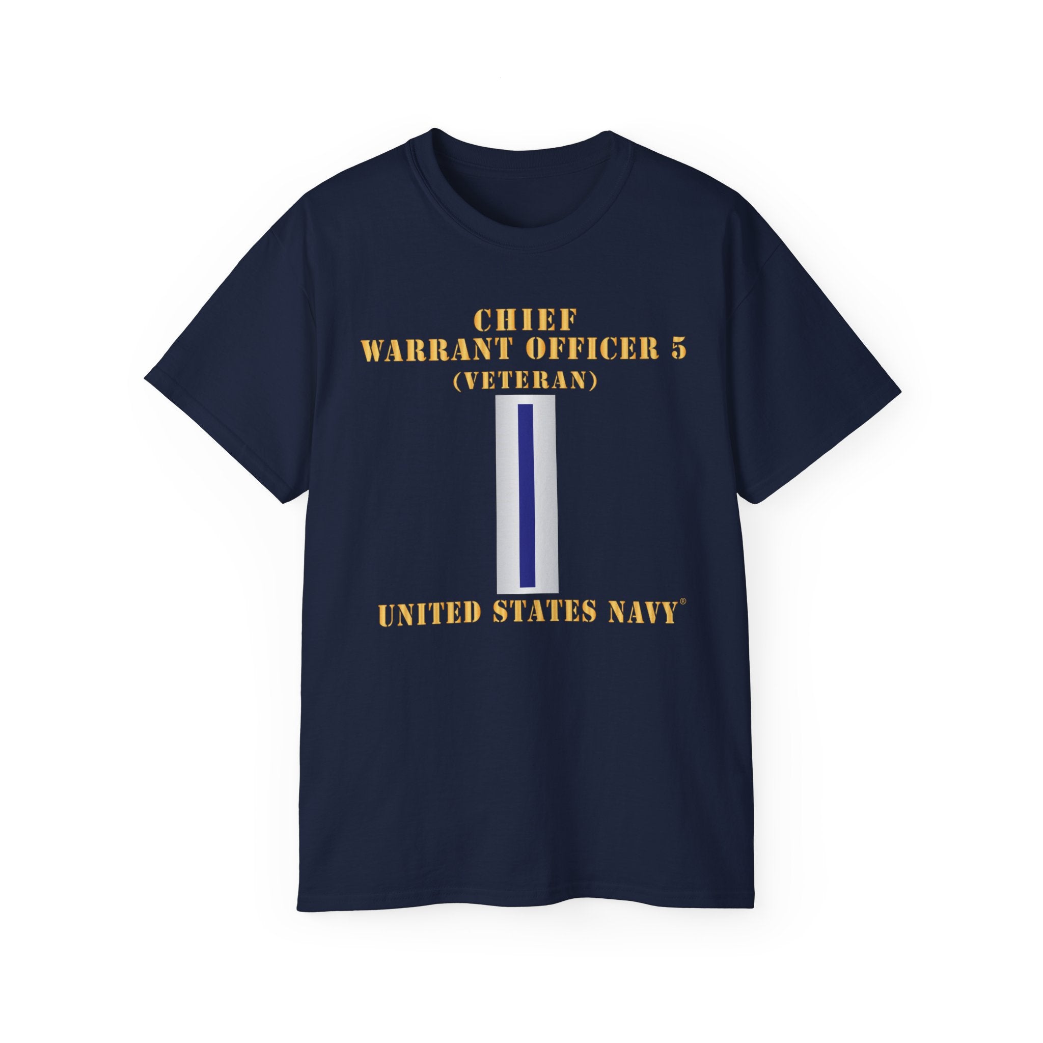 Unisex Ultra Cotton T-Shirt - Navy - Chief Warrant Officer 5 - CW05 - Veteran