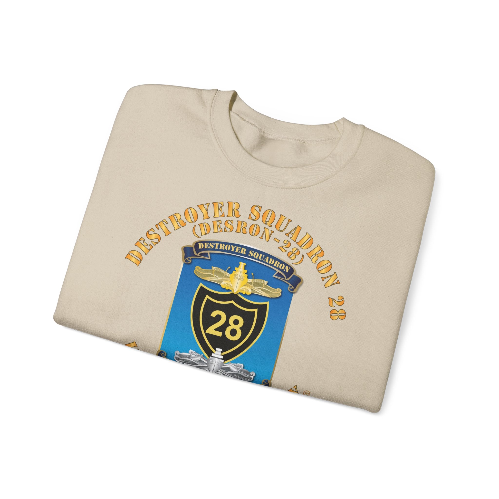 Unisex Heavy Blend™ Crewneck Sweatshirt - Navy - Destroyer Squadron 28 (DESRON-28)