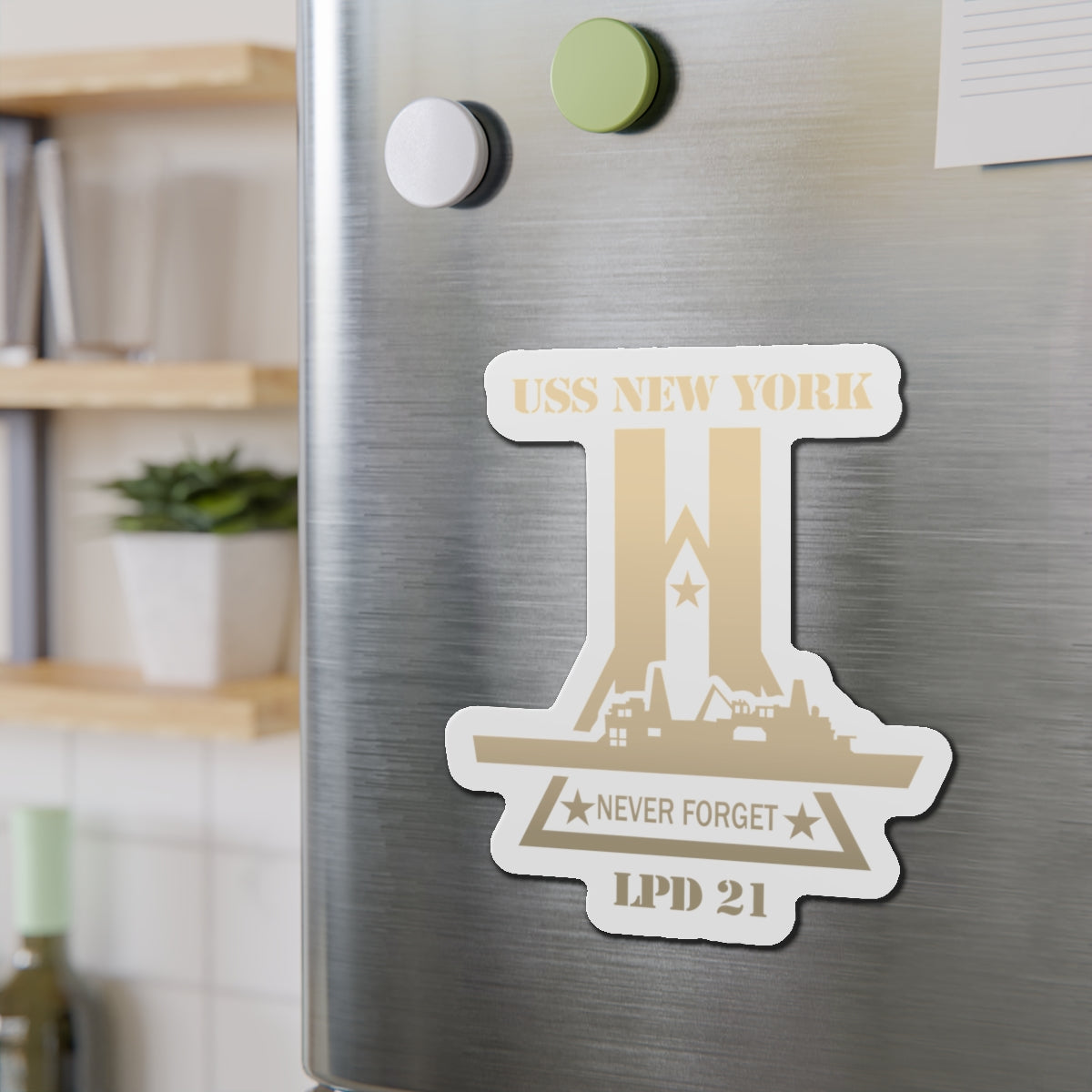 Die-Cut Magnet - Navy - USS New York (LPD-21) wo Txt X 300