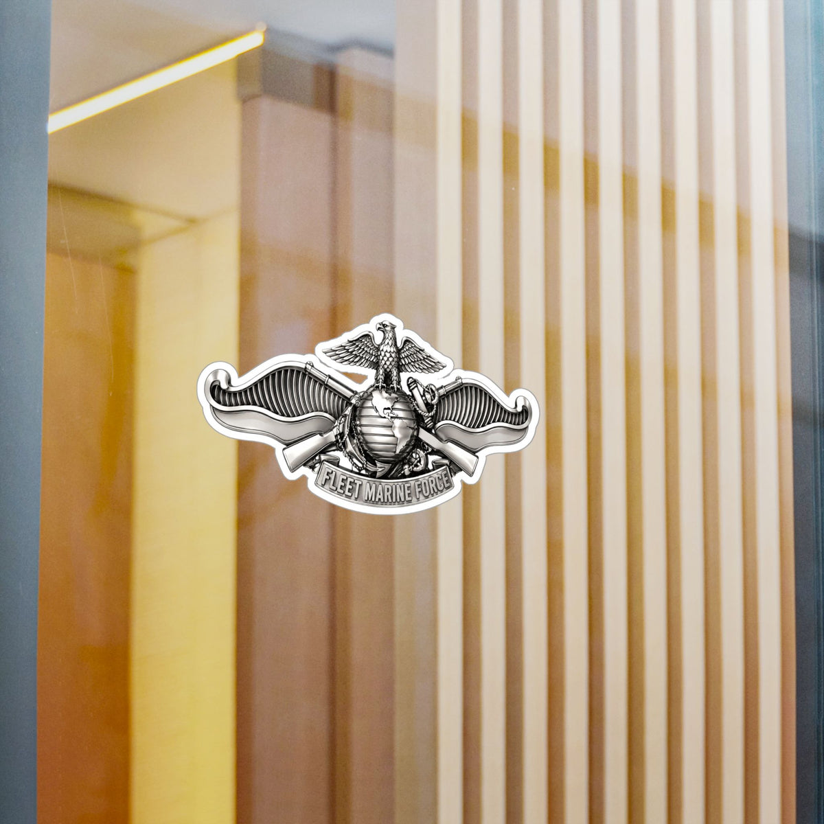 Kiss-Cut Vinyl Decal - Navy - Badge - Fleet Marine Force (FMF) wo txt - Enlisted - 3D - Enhanced