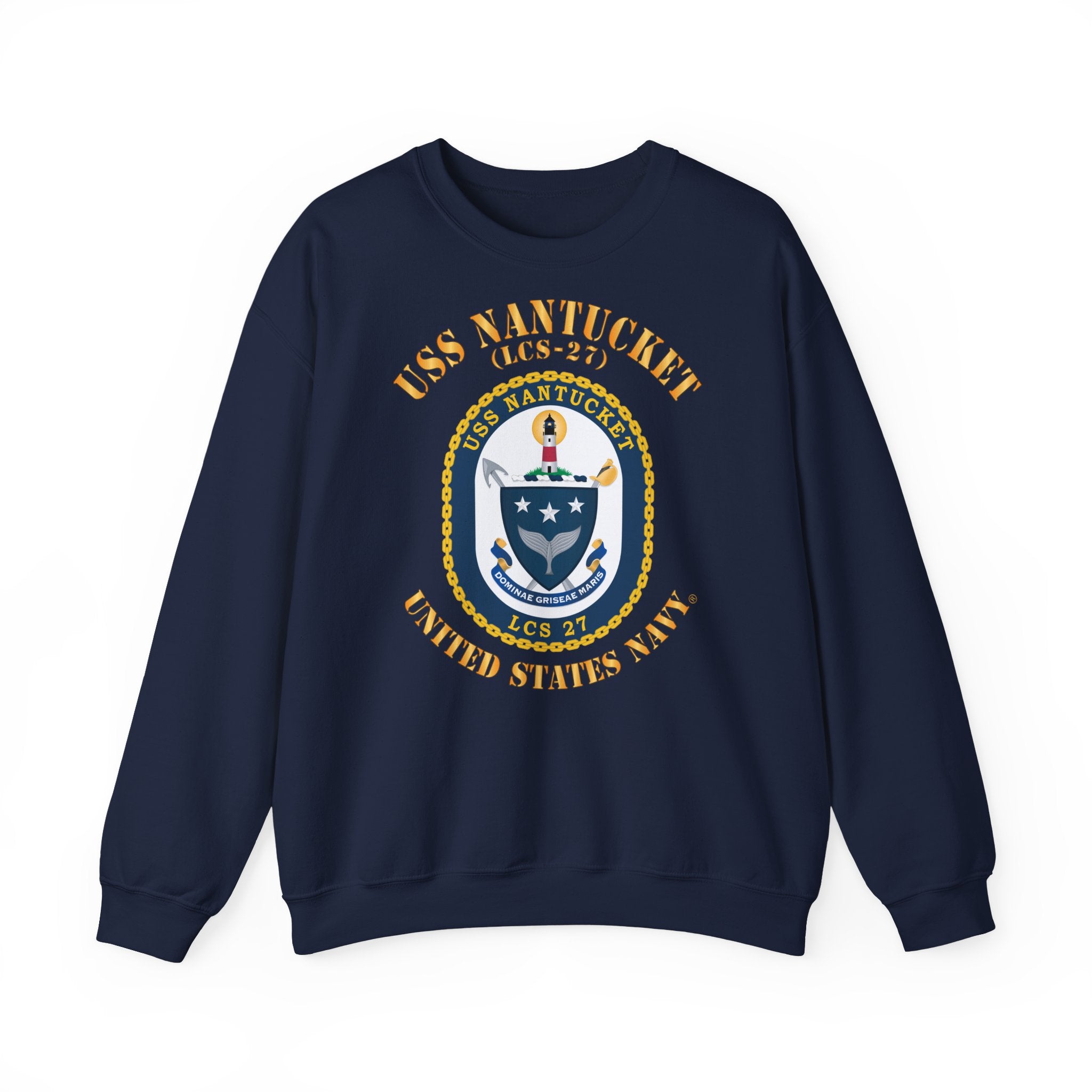 Unisex Heavy Blend™ Crewneck Sweatshirt - Navy - USS Nantucket (LCS-27)