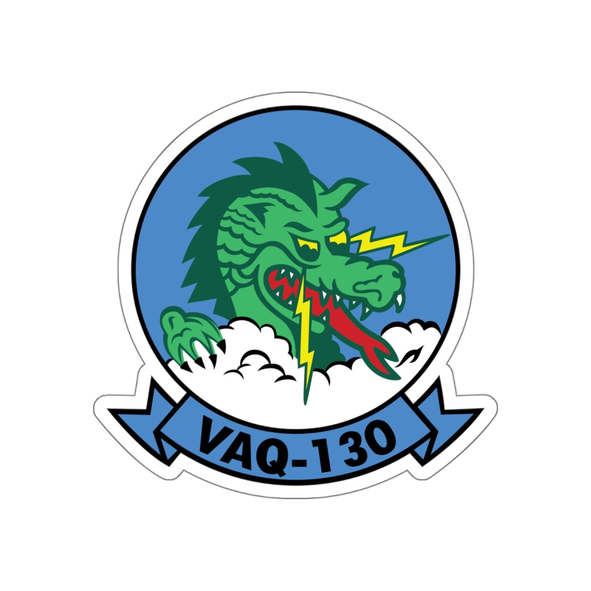 Die-Cut Vinyl Sticker - Navy - Electronic Attack Squadron 130 (VAQ-130) wo txt