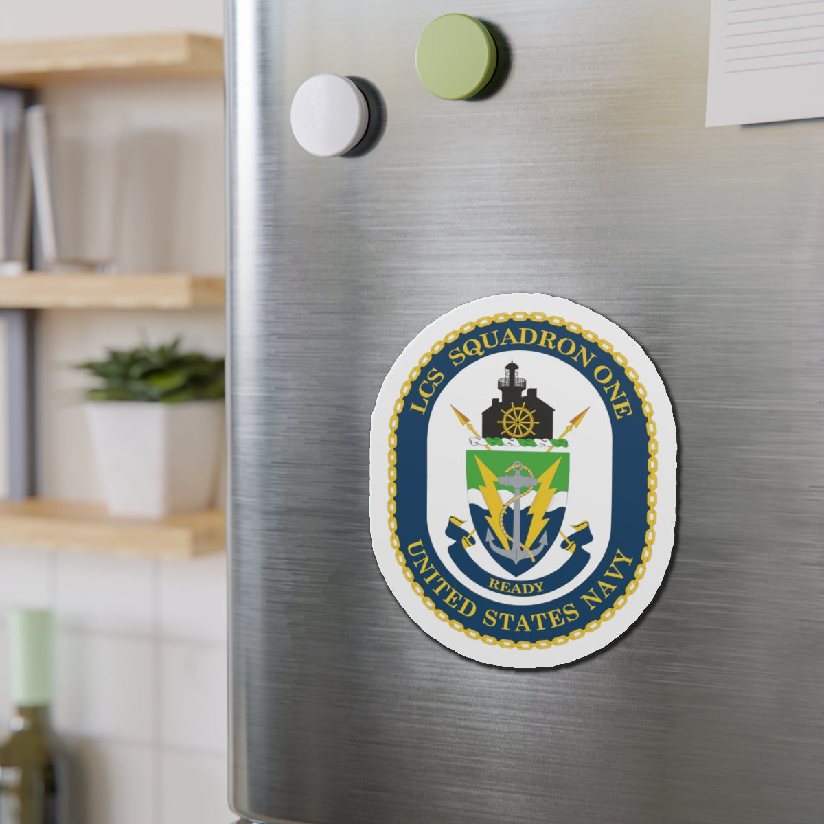 Die-Cut Magnet - Navy - LCS Squadron One (LCSRON 1) wo txt