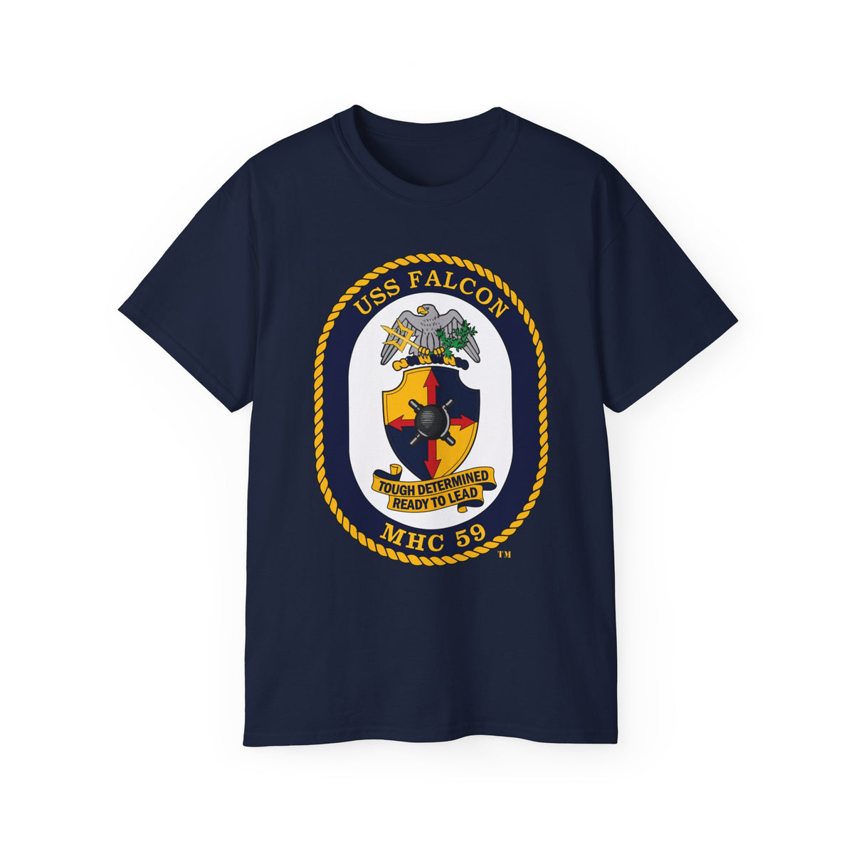 Unisex Ultra Cotton T-Shirt - Navy - USS Falcon (MHC-59) wo txt
