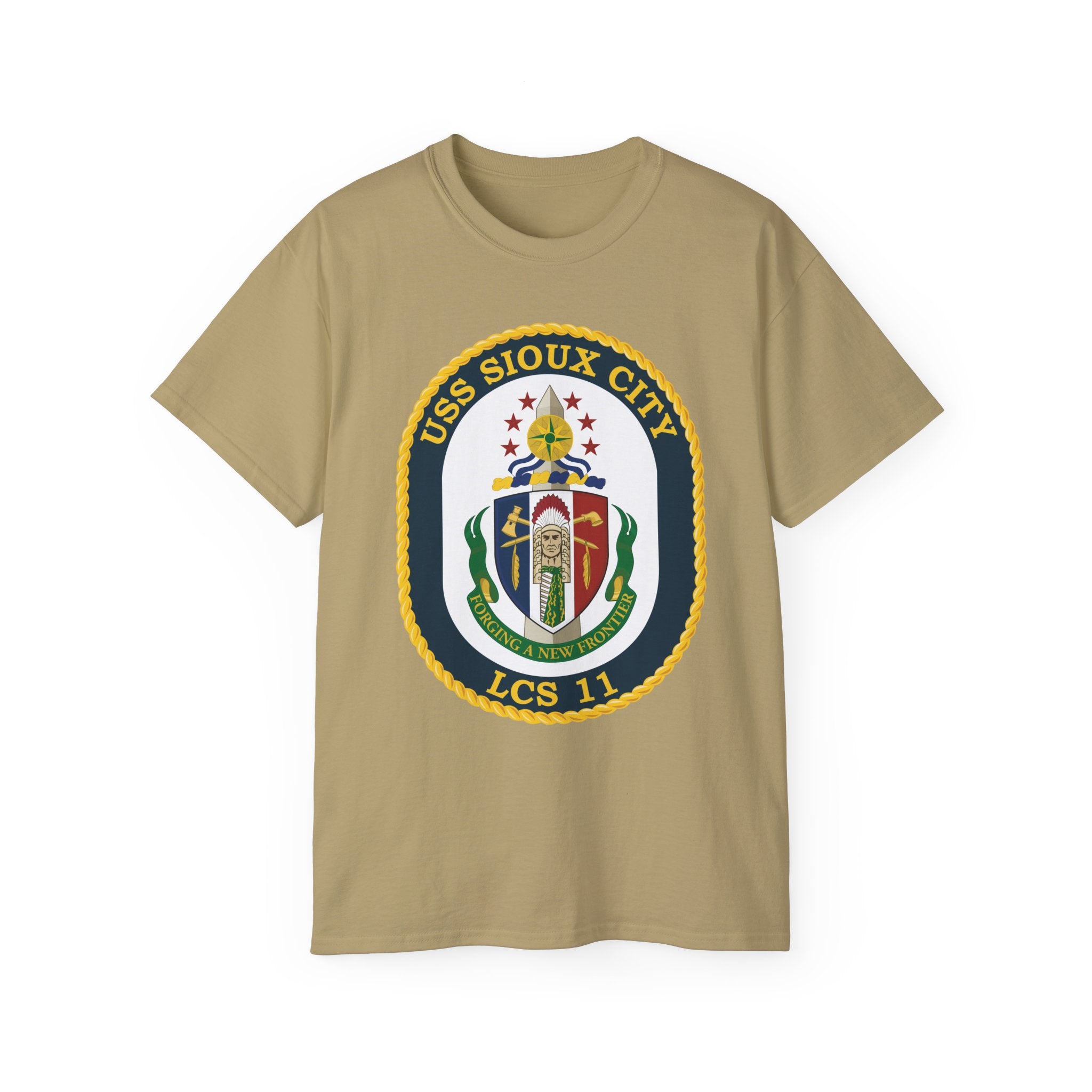 Unisex Ultra Cotton T-Shirt - Navy - USS Sioux City (LCS-11) wo Txt
