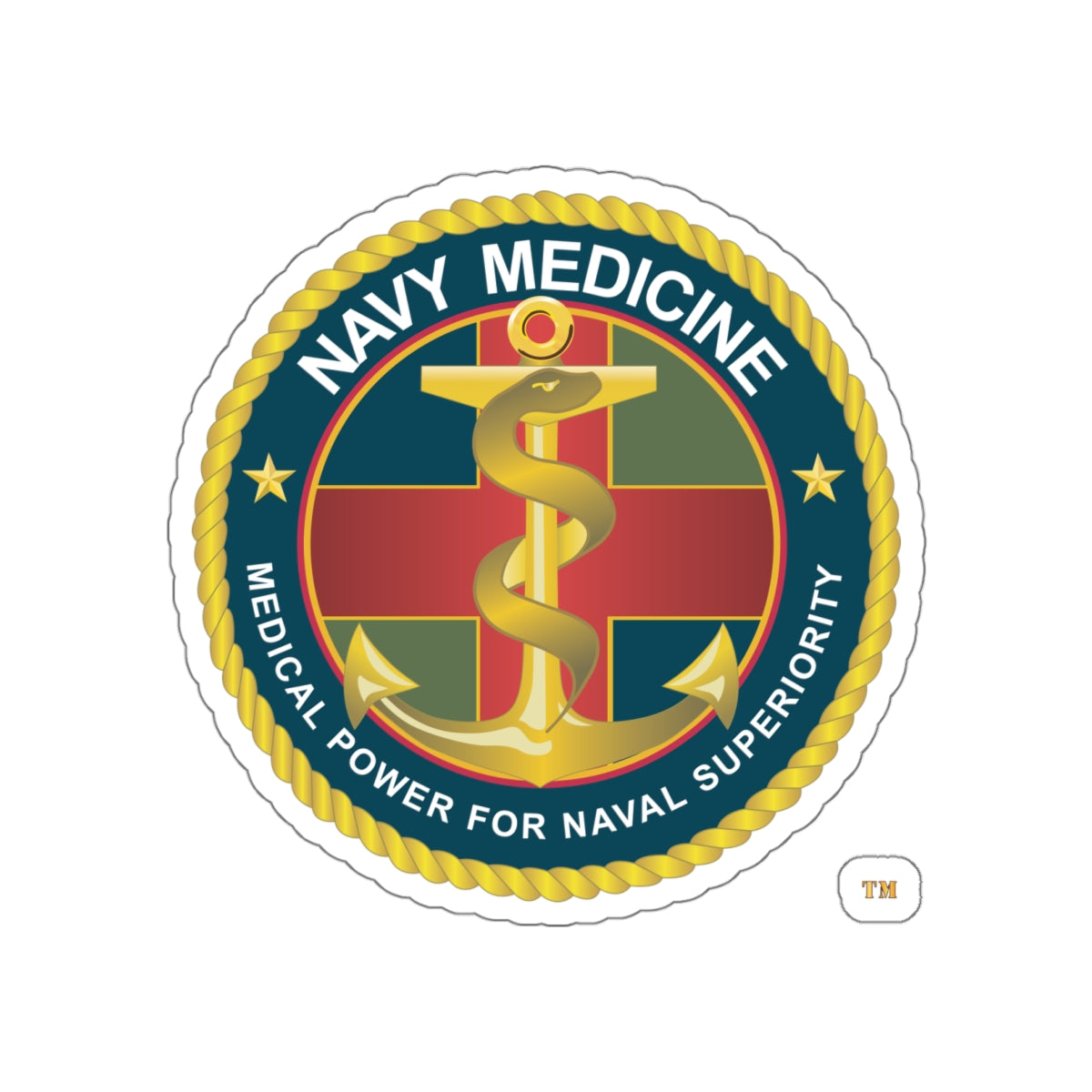 Die-Cut Vinyl Sticker - Navy Medicine - Medical Power for Naval Superiority wo Txt X 300