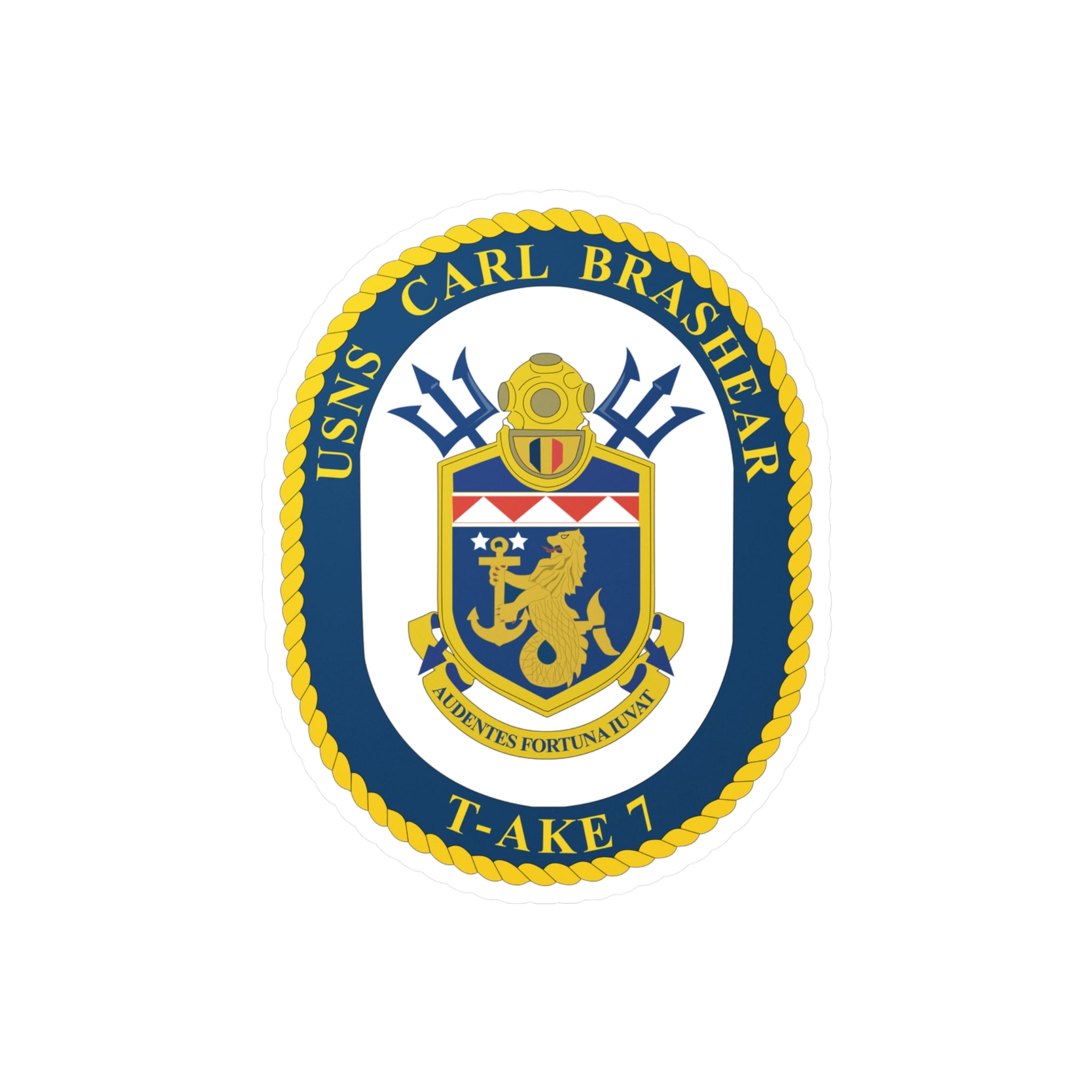 Kiss-Cut Vinyl Decal - Navy - USNS Carl Brashear (T-AKE 7) wo txt